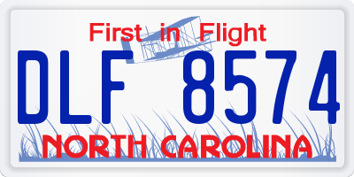 NC license plate DLF8574