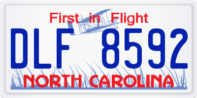 NC license plate DLF8592