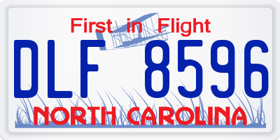 NC license plate DLF8596