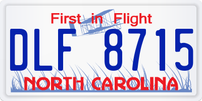 NC license plate DLF8715