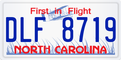 NC license plate DLF8719