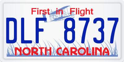 NC license plate DLF8737