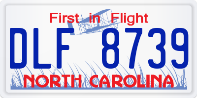 NC license plate DLF8739