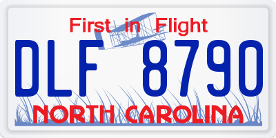 NC license plate DLF8790