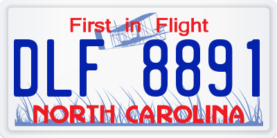 NC license plate DLF8891
