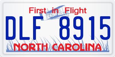 NC license plate DLF8915