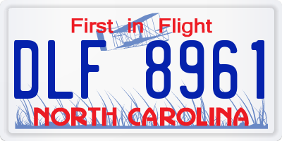 NC license plate DLF8961