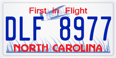 NC license plate DLF8977
