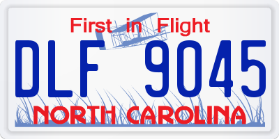 NC license plate DLF9045