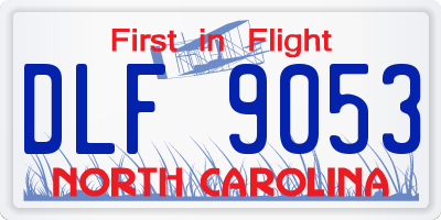 NC license plate DLF9053