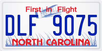 NC license plate DLF9075
