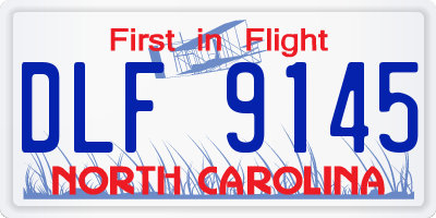 NC license plate DLF9145
