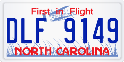 NC license plate DLF9149