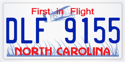 NC license plate DLF9155