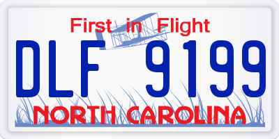 NC license plate DLF9199