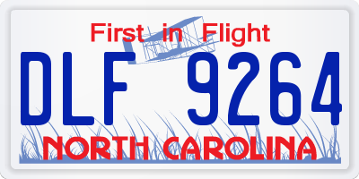 NC license plate DLF9264
