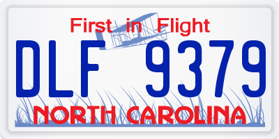 NC license plate DLF9379