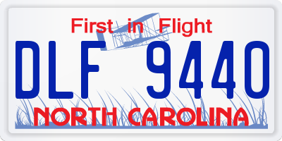 NC license plate DLF9440