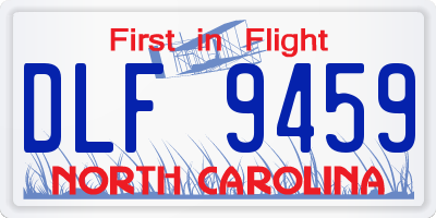NC license plate DLF9459
