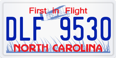 NC license plate DLF9530