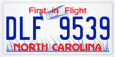 NC license plate DLF9539