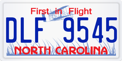 NC license plate DLF9545
