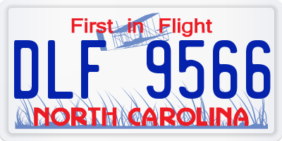 NC license plate DLF9566