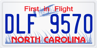NC license plate DLF9570