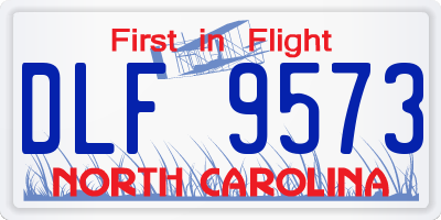 NC license plate DLF9573