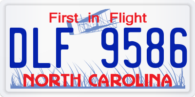 NC license plate DLF9586