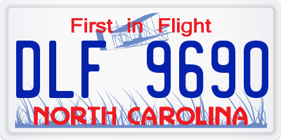 NC license plate DLF9690