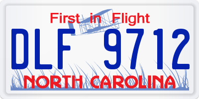 NC license plate DLF9712