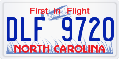 NC license plate DLF9720