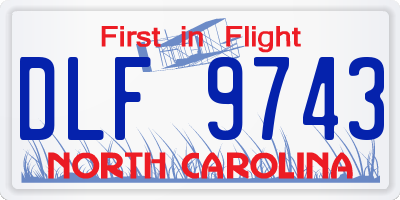 NC license plate DLF9743