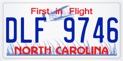 NC license plate DLF9746