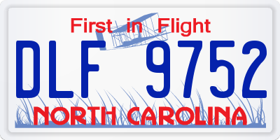 NC license plate DLF9752