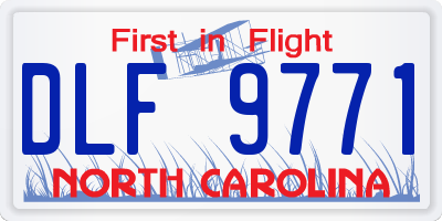 NC license plate DLF9771