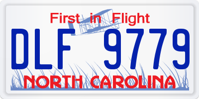 NC license plate DLF9779