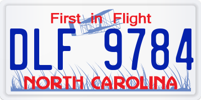 NC license plate DLF9784