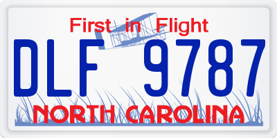 NC license plate DLF9787