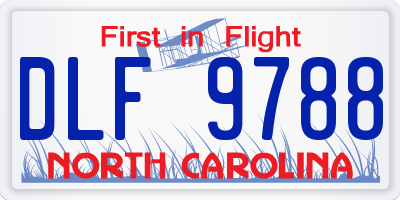 NC license plate DLF9788