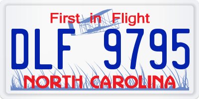 NC license plate DLF9795