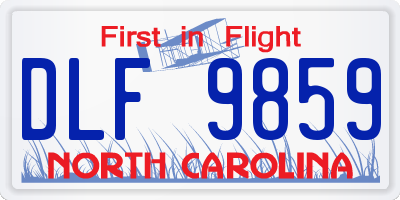 NC license plate DLF9859