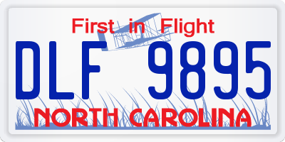 NC license plate DLF9895