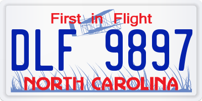 NC license plate DLF9897