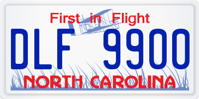 NC license plate DLF9900