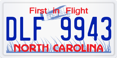 NC license plate DLF9943