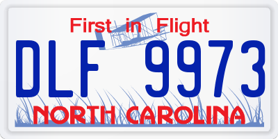 NC license plate DLF9973