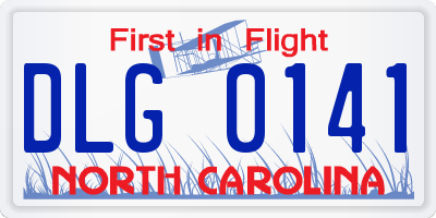 NC license plate DLG0141