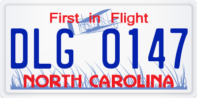 NC license plate DLG0147